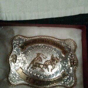 authentic Alberta cowboy belt buckle